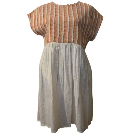 THML Anthropologie M Baby Doll Dress Fairy Isle Flowy Sparkly Boho India - Picture 1 of 12